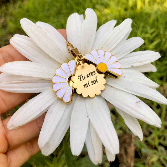 Collar margarita "TU ERES MI SOL"🌼💖
