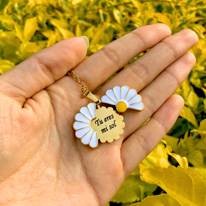 Collar margarita "TU ERES MI SOL"🌼💖 + regalo